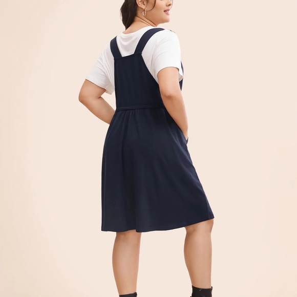 BloomChic Plain Pocket Drawstring Overall Dress L ( us12) - Picture 4 of 6